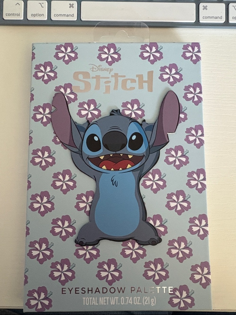 Disney Stitch Eyeshadow Palette - Blue & Purple Floral Design New